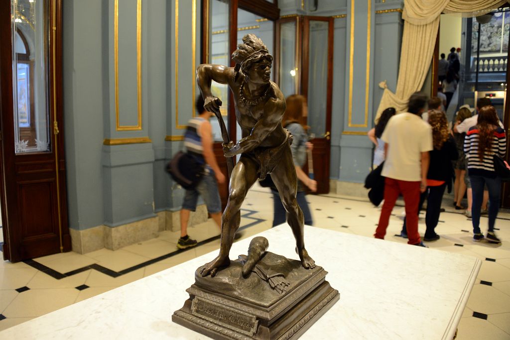 31 Last Of The Mohicans sculpture Salon de Pintores y Pinturas Argentinas del Bicentenario Blue Hall Casa Rosado Plaza de Mayo Buenos Aires